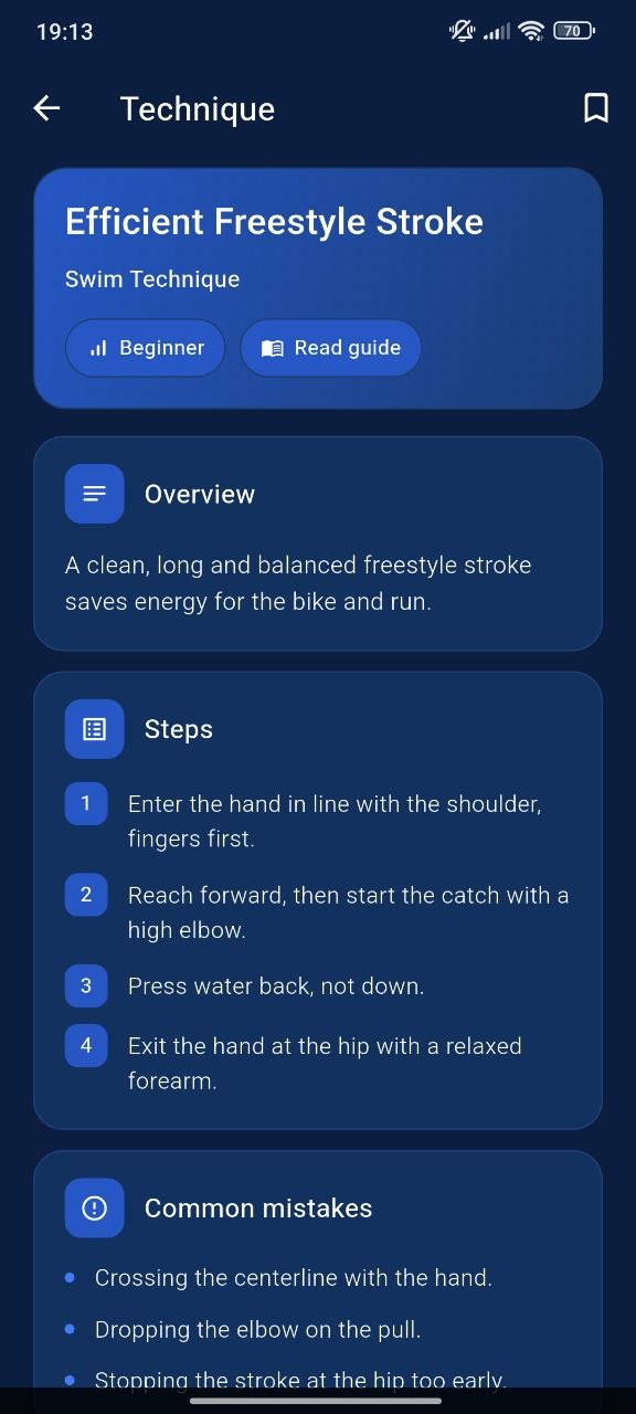 Techniques screen
